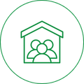 icono vivienda y users
